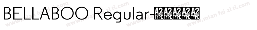 BELLABOO Regular字体转换